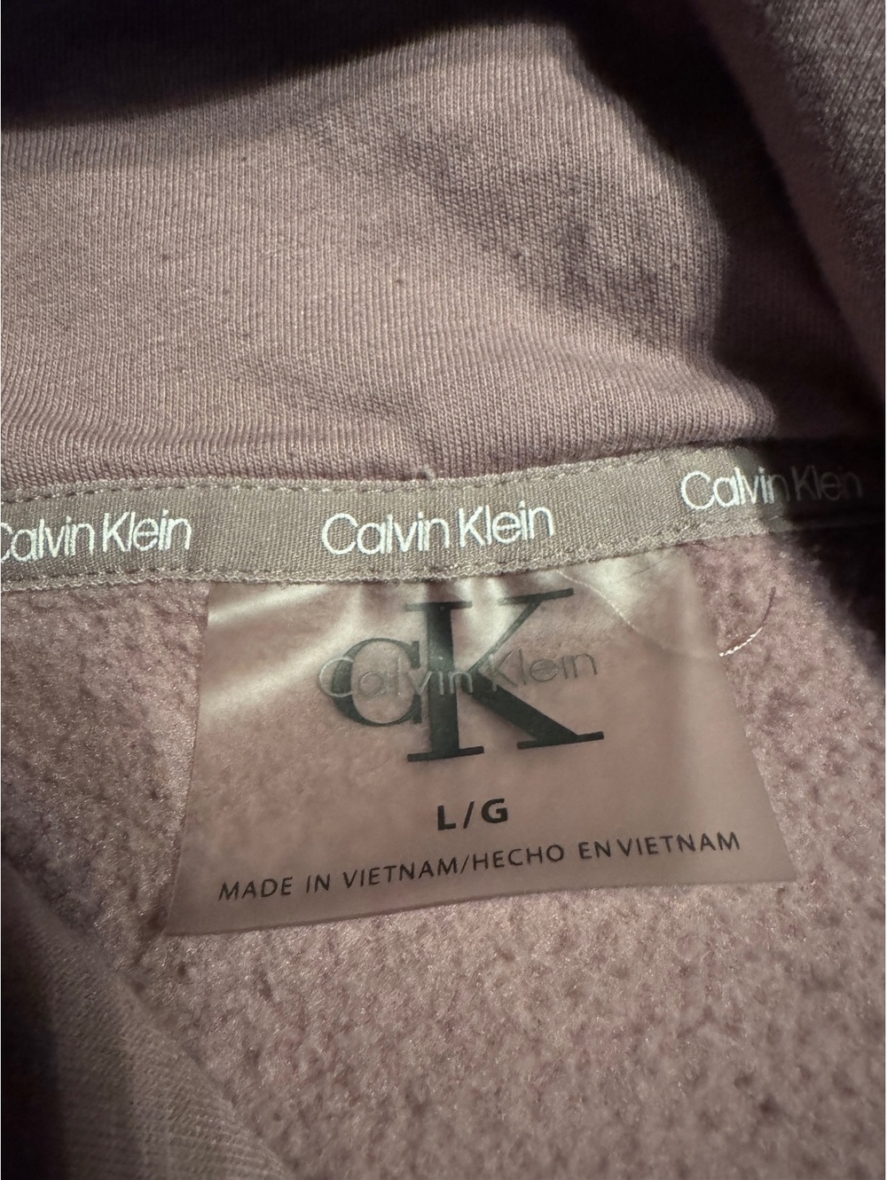 Calvin Klein light purple hoodie - Picture 3 of 6